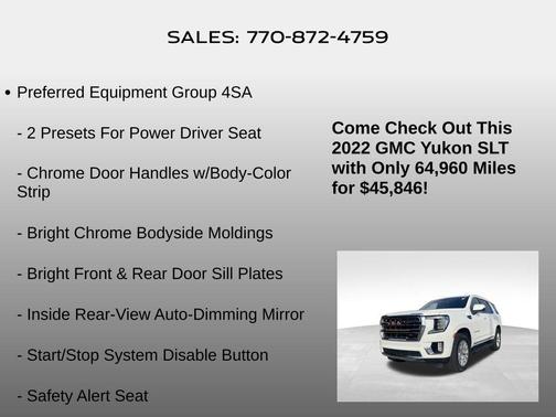 2022 GMC Yukon SLT