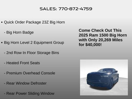 2025 RAM 1500 Big Horn/Lone Star