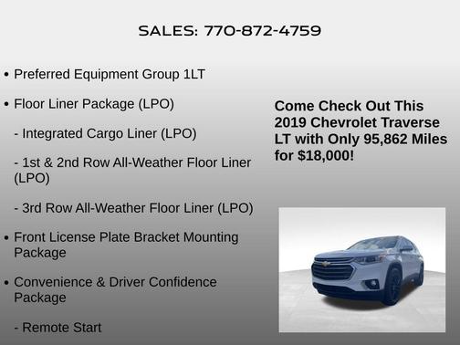 2019 Chevrolet Traverse LT Cloth