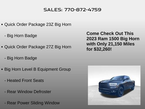 2023 RAM 1500 Big Horn/Lone Star