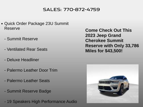 2023 Jeep Grand Cherokee Summit