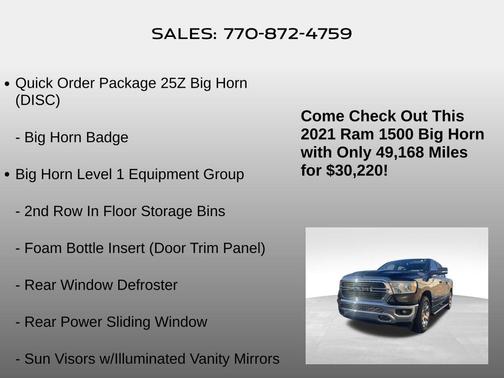 2021 RAM 1500 Big Horn/Lone Star