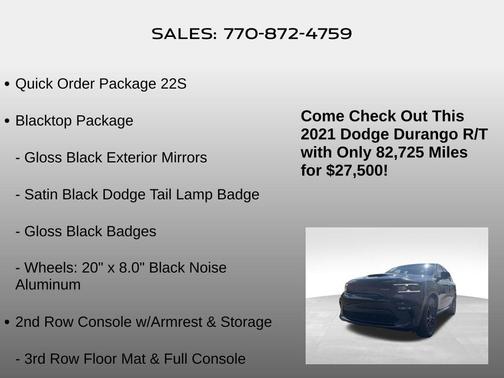 2021 Dodge Durango R/T RWD