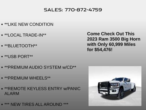 2023 RAM 3500 Big Horn Crew Cab 4x4 8' Box