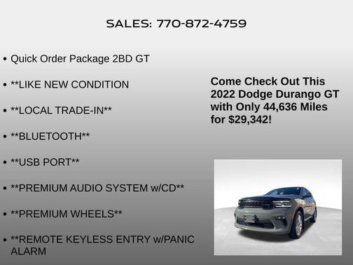 2022 Dodge Durango GT AWD