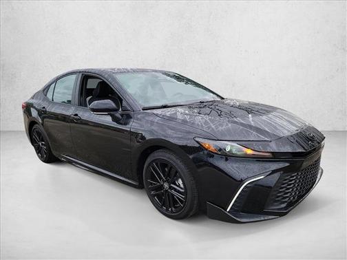 Midnight Black Metal 2025 Toyota Camry SE