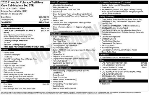 2025 Chevrolet Colorado Trail Boss