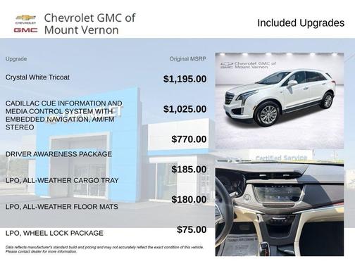 Crystal White Tri-Coat 2017 Cadillac XT5 Luxury
