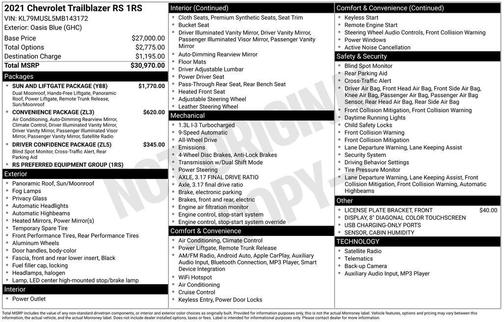 2021 Chevrolet Trailblazer RS