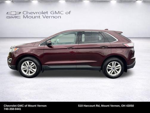 Burgundy 2017 Ford Edge SEL