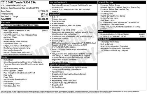 2016 GMC Terrain SLE-1