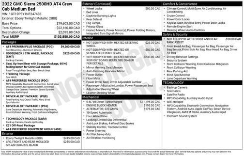 Onyx Black 2022 GMC Sierra 2500 AT4