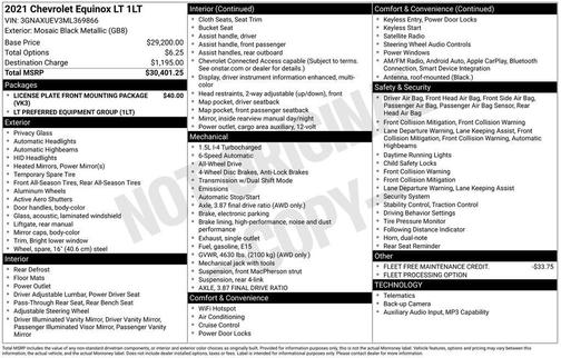 Mosaic Black Metallic 2021 Chevrolet Equinox 1LT