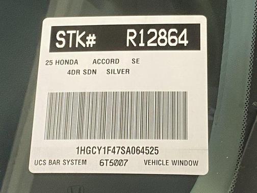 2025 Honda Accord SE