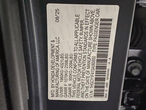 2025 Honda Accord SE