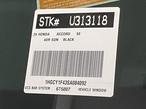 2025 Honda Accord SE