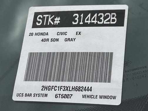 Gray 2020 Honda Civic EX