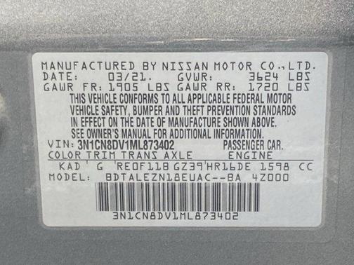 2021 Nissan Versa S