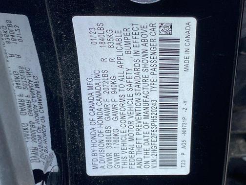 2023 Honda Civic Sport