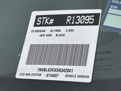 Black 2025 Nissan Altima SV