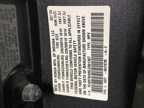 2020 Honda CR-V Hybrid Touring