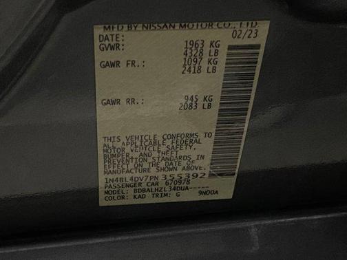 2023 Nissan Altima 2.5 SV