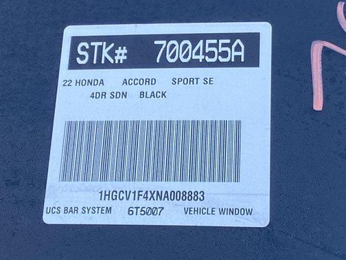 2022 Honda Accord Sport SE