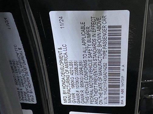 2025 Honda Accord SE