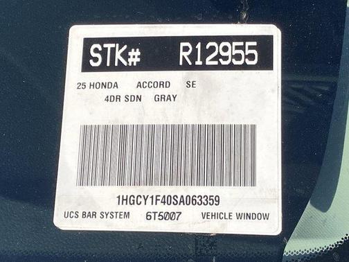 2025 Honda Accord SE