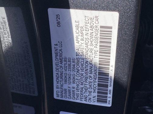 2025 Honda Accord SE