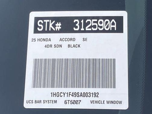 2025 Honda Accord SE