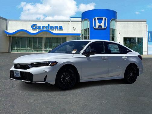 Platinum White Pearl 2026 Honda Civic Hybrid Sport