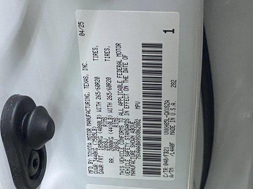 White 2025 Toyota Sequoia SR5