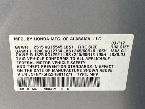 2017 Honda Pilot EX-L
