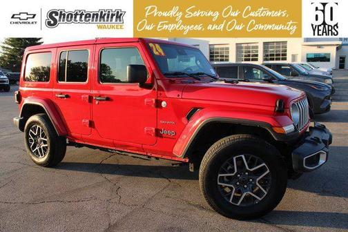 Firecracker Red Clearcoat 2024 Jeep Wrangler 4-Door Sahara 4x4