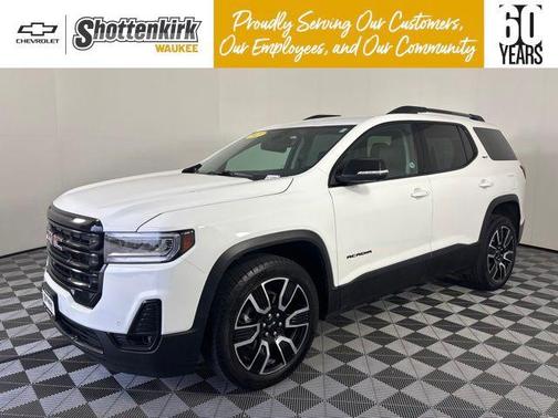 Summit White 2021 GMC Acadia AWD SLT