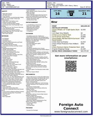 2020 Jaguar F-PACE SVR P550 AWD Automatic