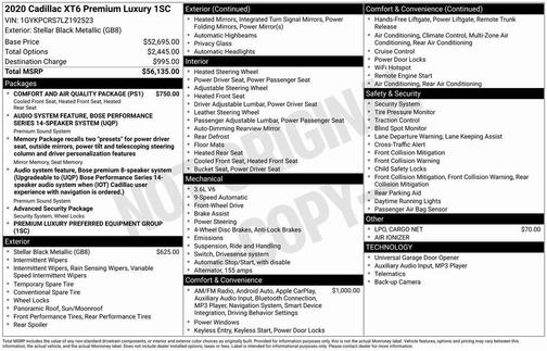 2020 Cadillac XT6 Premium Luxury FWD
