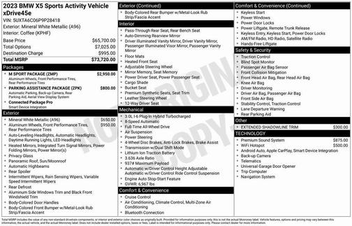 2023 BMW X5 PHEV xDrive45e