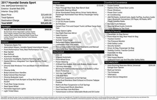 2017 Hyundai SONATA Sport