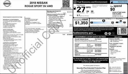 2018 Nissan Rogue Sport SV