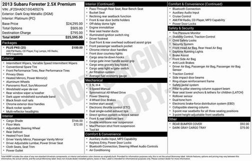 2013 Subaru Forester 2.5X Premium