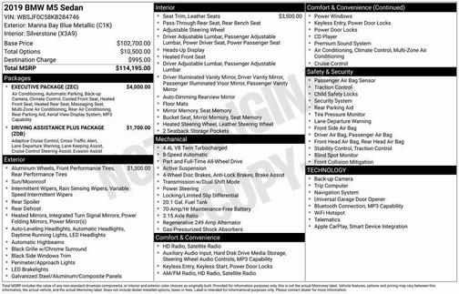 2019 BMW M5 Competition