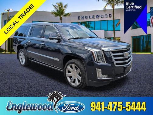 Dark Adriatic Blue Metallic 2019 Cadillac Escalade ESV Premium Luxury