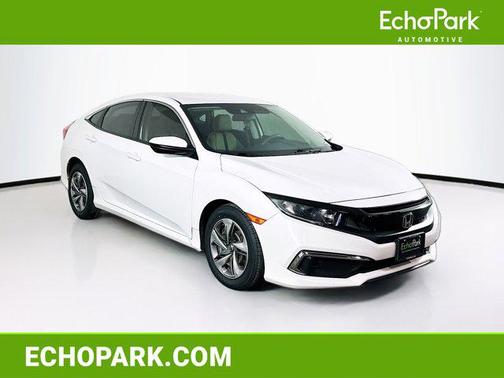 Platinum White Pearl 2020 Honda Civic LX