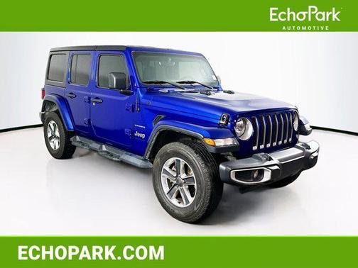 Ocean Blue Metallic Clearcoat 2019 Jeep Wrangler Unlimited Sahara