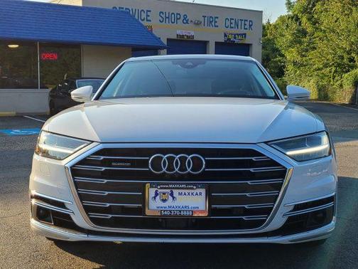 Glacier White Metallic 2019 Audi A8 L 55