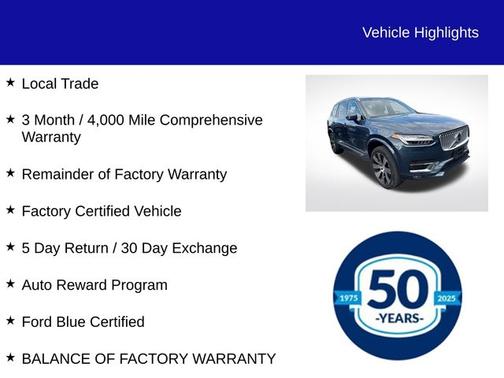 Denim Blue Metallic 2023 Volvo XC90 B6 ULTIMATE 7-SEATER
