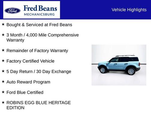ROBIN'S EGG BLUE 2023 Ford Bronco Sport HERITAGE