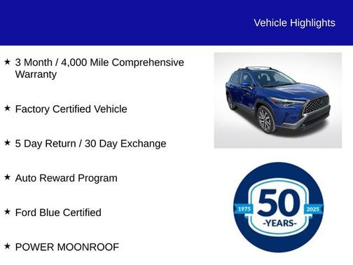 Blue 2024 Toyota Corolla Cross XLE
